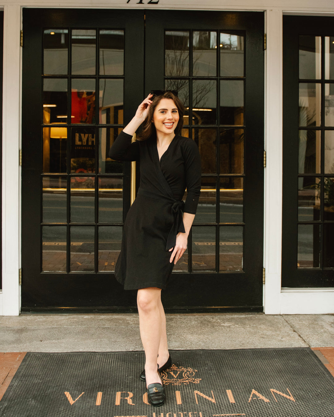 Luxury Wrap Dress in Black COL1972 Luxury Wrap Dress in Black COL1972