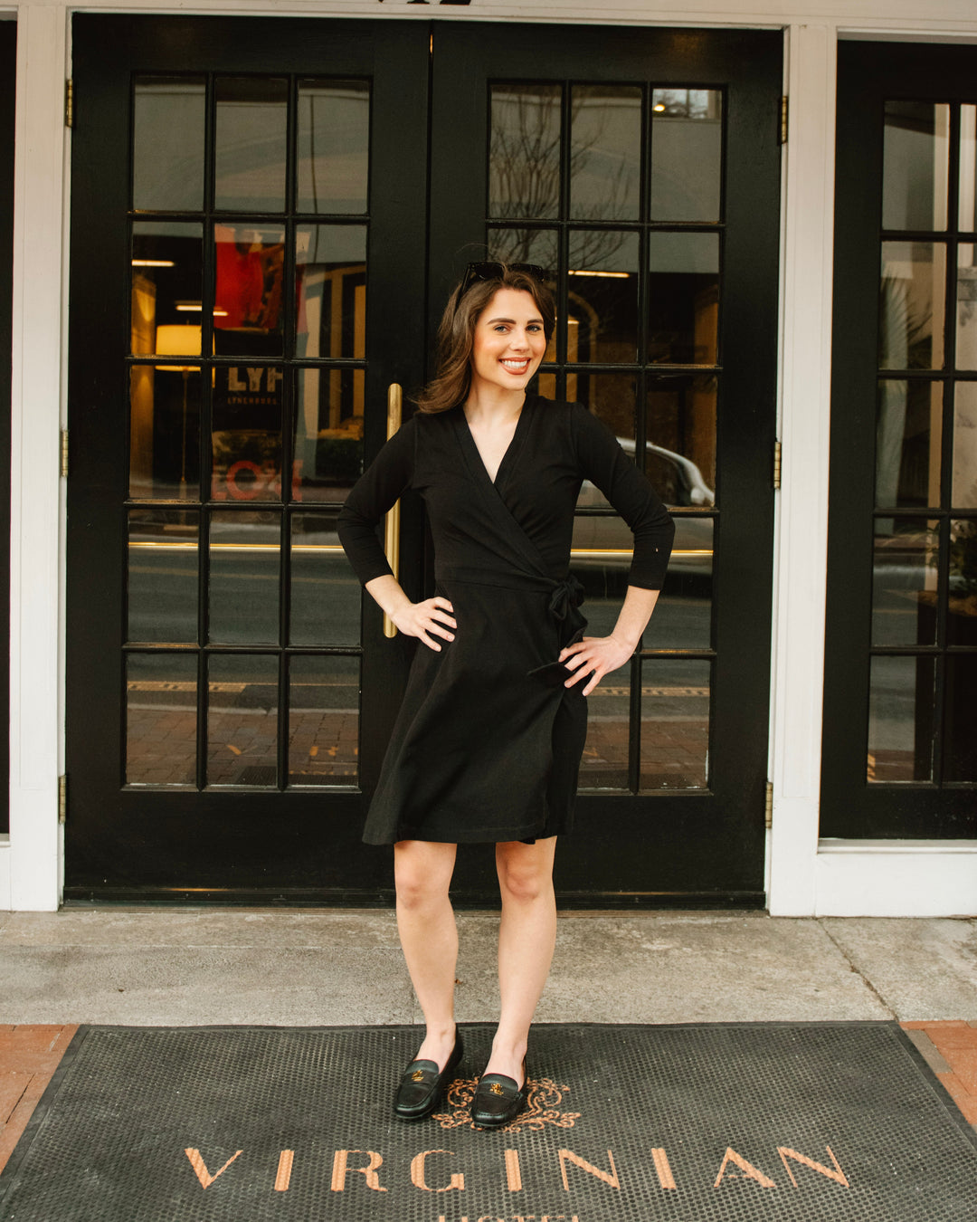 Luxury Wrap Dress in Black – COL1972